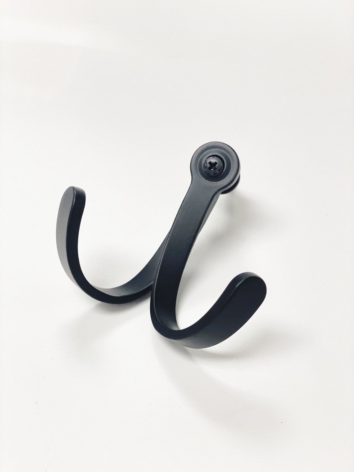 Matte Black Modern Double Wall Hook Hat Towel Hook