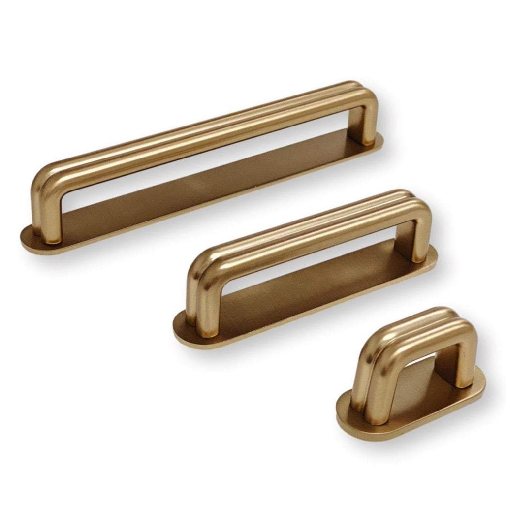Champagne Bronze Holt No. 1 Backplate Knobs and Drawer Pulls