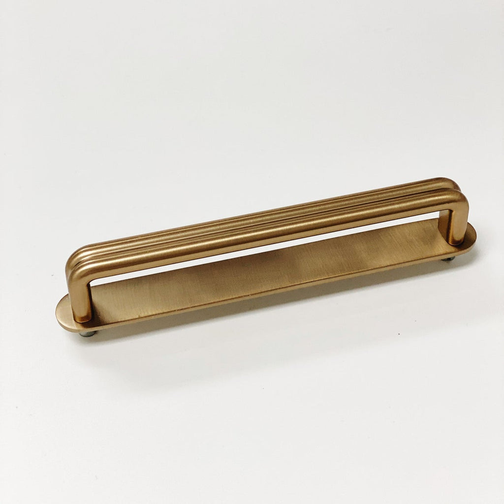 Champagne Bronze "Holt No. 1" Backplate Knobs and Drawer Pulls - Forge Hardware Studio