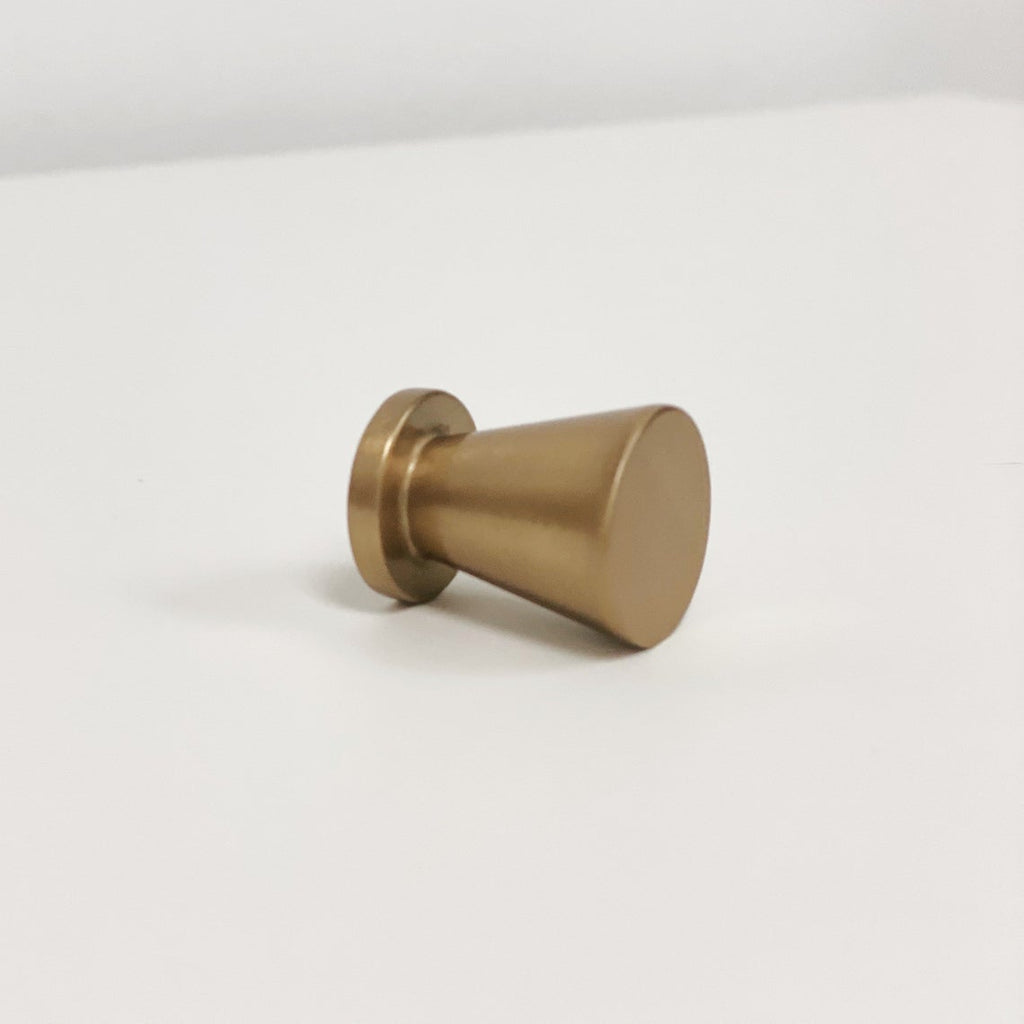 Champagne Bronze "Holt No. 1" Backplate Knobs and Drawer Pulls - Forge Hardware Studio