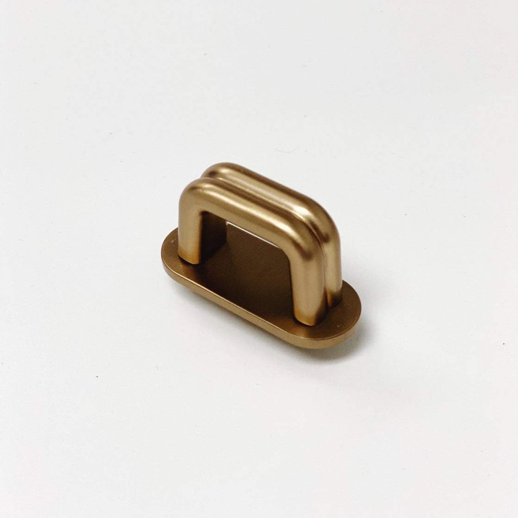 Champagne Bronze "Holt No. 1" Backplate Knobs and Drawer Pulls - Forge Hardware Studio