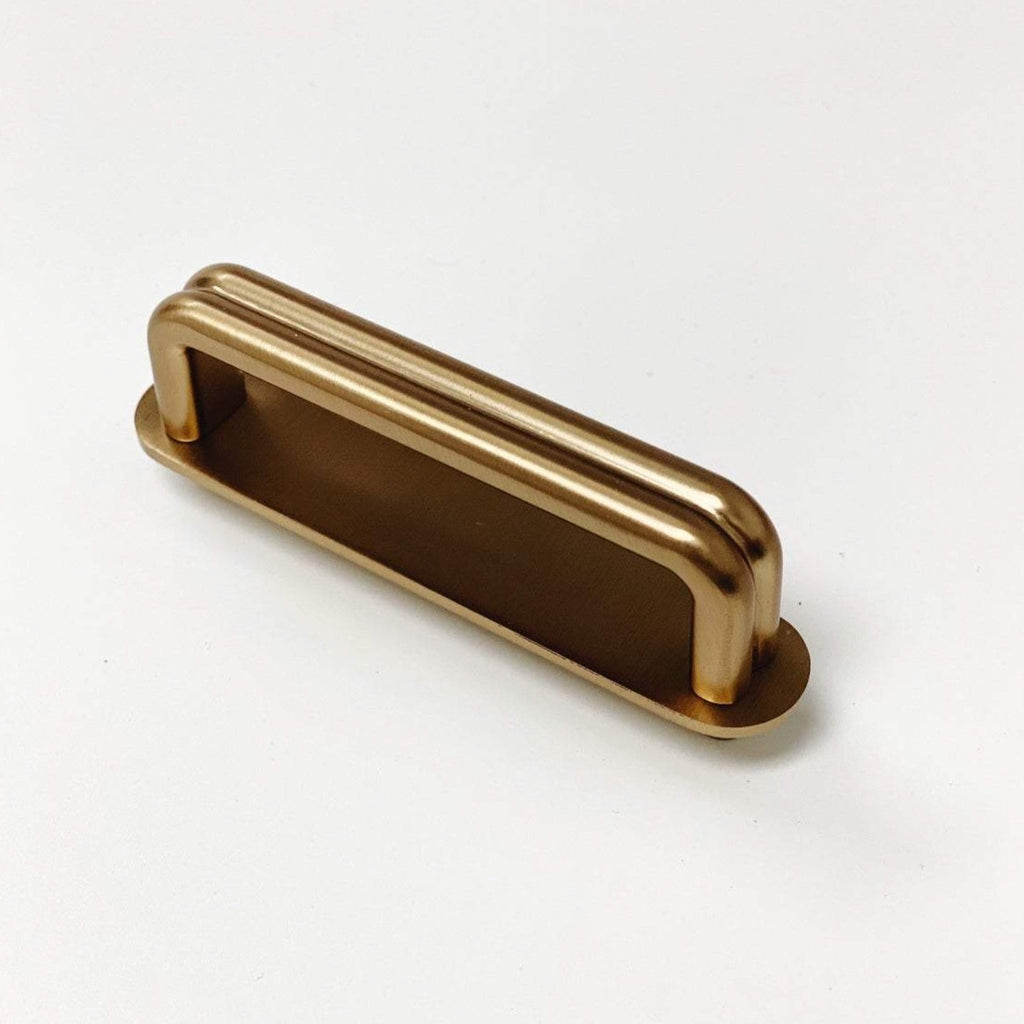 Champagne Bronze "Holt No. 1" Backplate Knobs and Drawer Pulls - Forge Hardware Studio