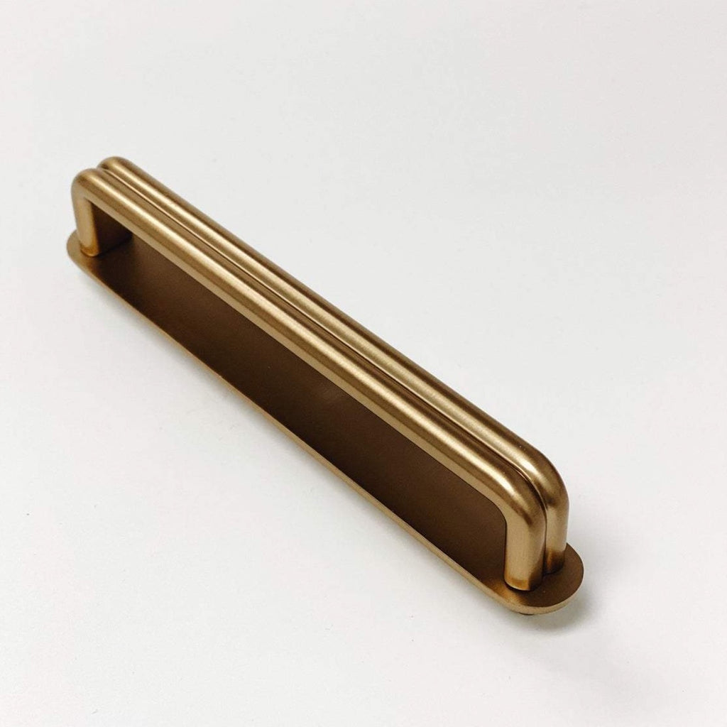 Champagne Bronze "Holt No. 1" Backplate Knobs and Drawer Pulls - Forge Hardware Studio
