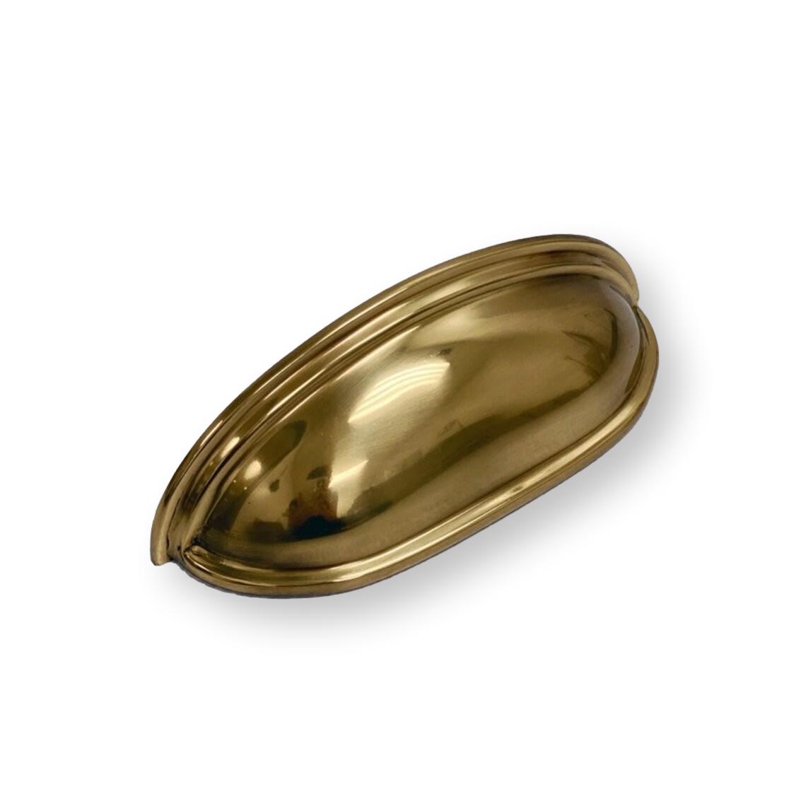 French Brass "Heritage" Cabinet Cup Drawer Pull - Kitchen Drawer Handle - Forge Hardware Studio