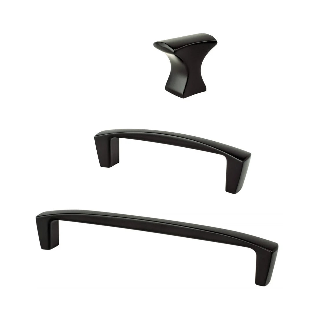 Matte Black "Kent" Drawer Pulls - Forge Hardware Studio