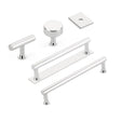 Polished Chrome "Maison No. 2" Smooth Drawer Pulls and Cabinet Knobs with Optional Backplate - Forge Hardware Studio