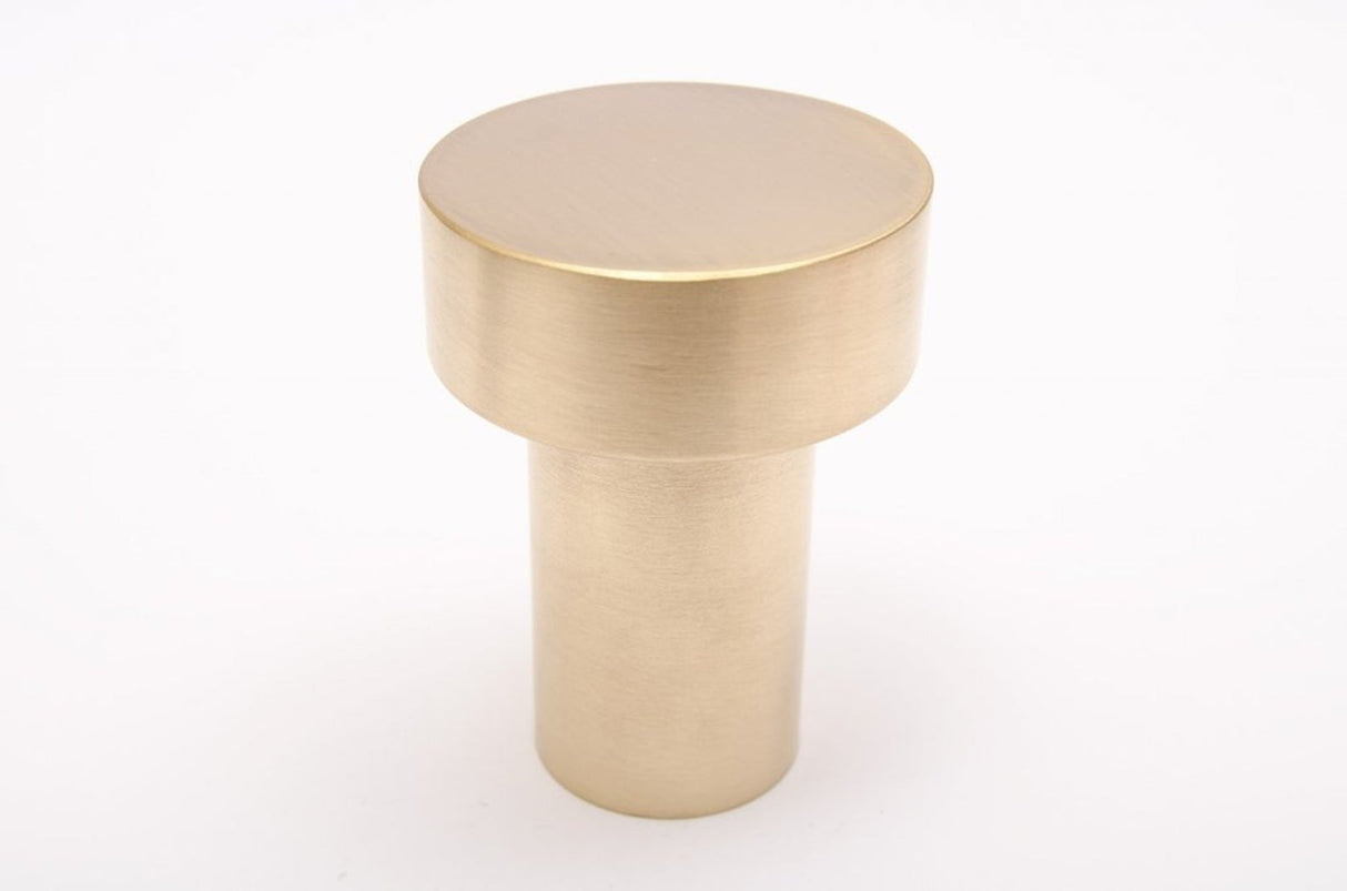 Modern "Dot" Round Wall Hook in Brushed Brass - Forge Hardware Studio