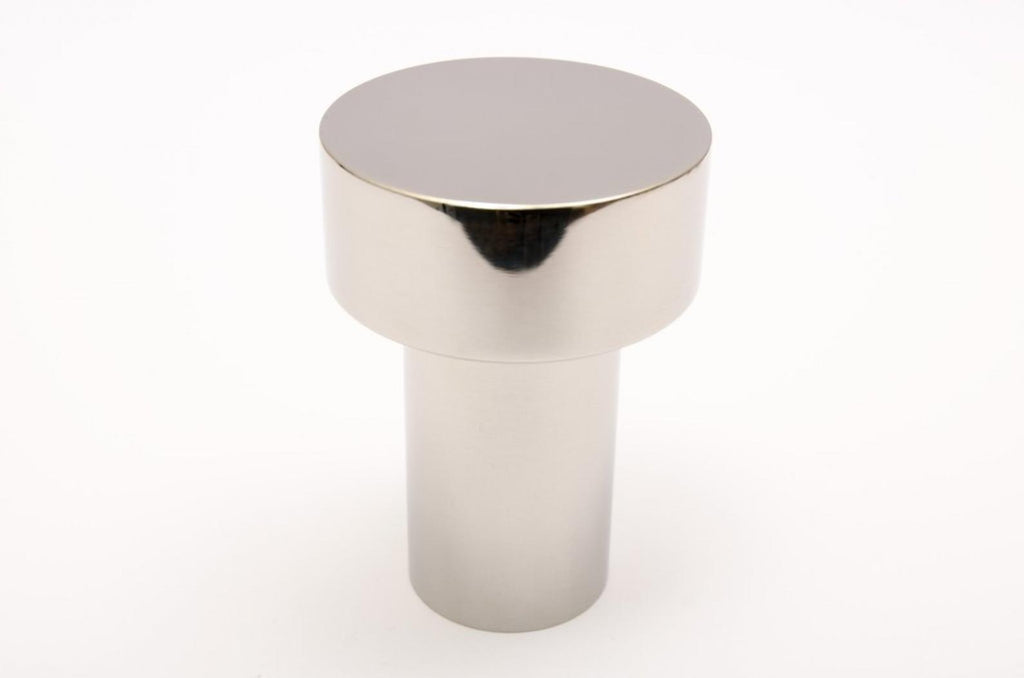 Modern "Dot" Round Wall Hook in Polished Nickel - Forge Hardware Studio