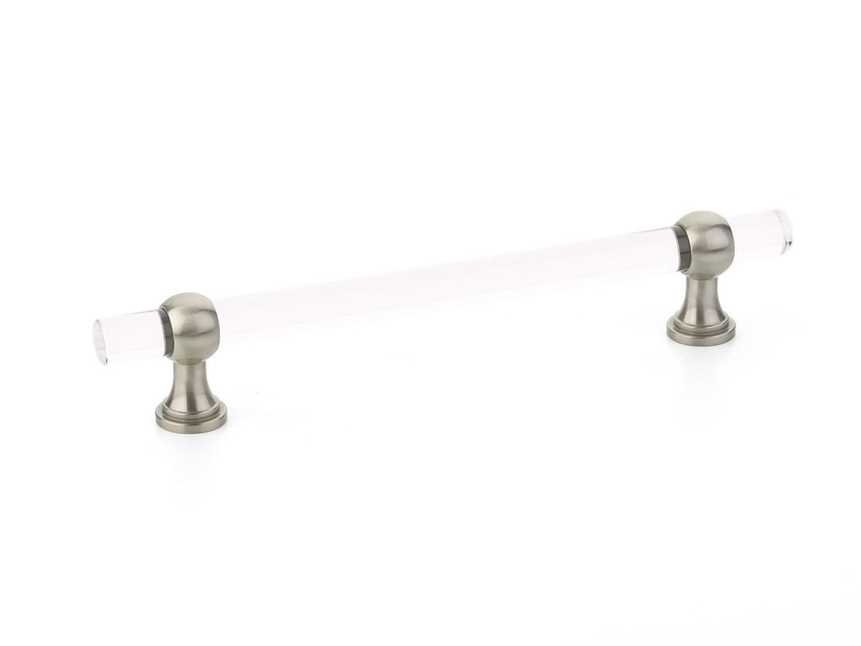 Satin Nickel and Lucite "Gleam" Cabinet Knobs and Drawer Pulls (Adjustable) - Forge Hardware Studio