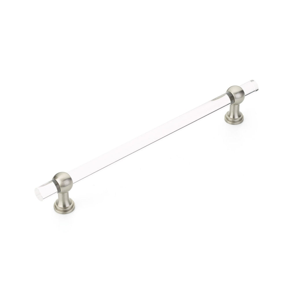 Satin Nickel and Lucite "Gleam" Cabinet Knobs and Drawer Pulls (Adjustable) - Forge Hardware Studio