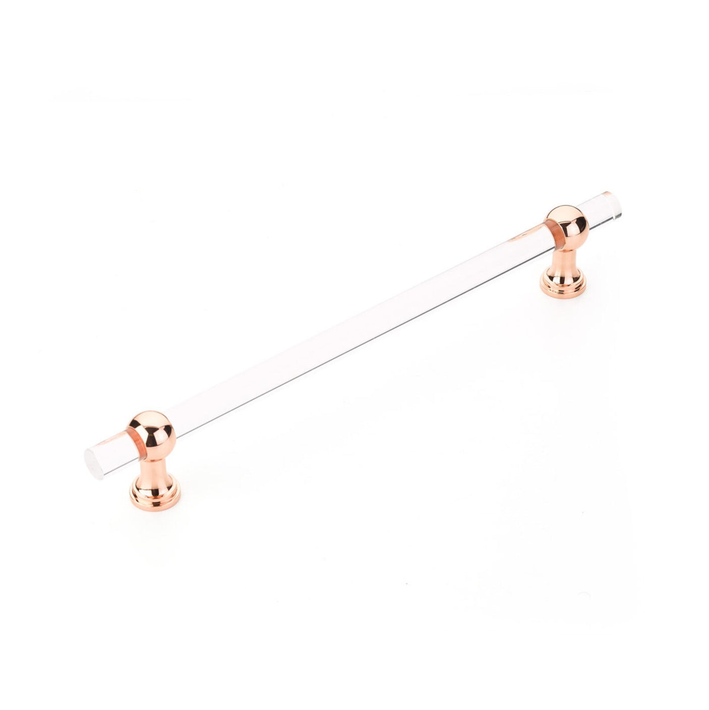 Polished Copper and Lucite "Gleam" Cabinet Knobs and Drawer Pulls (Adjustable) - Forge Hardware Studio
