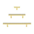 T-Bar "European" Unlacquered Polished Brass Cabinet Knobs and Pulls - Forge Hardware Studio