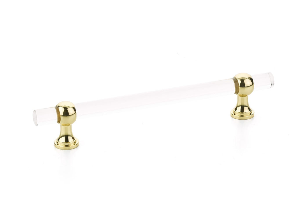 Polished Brass and Lucite "Gleam" Cabinet Knobs and Drawer Pulls (Adjustable) - Forge Hardware Studio