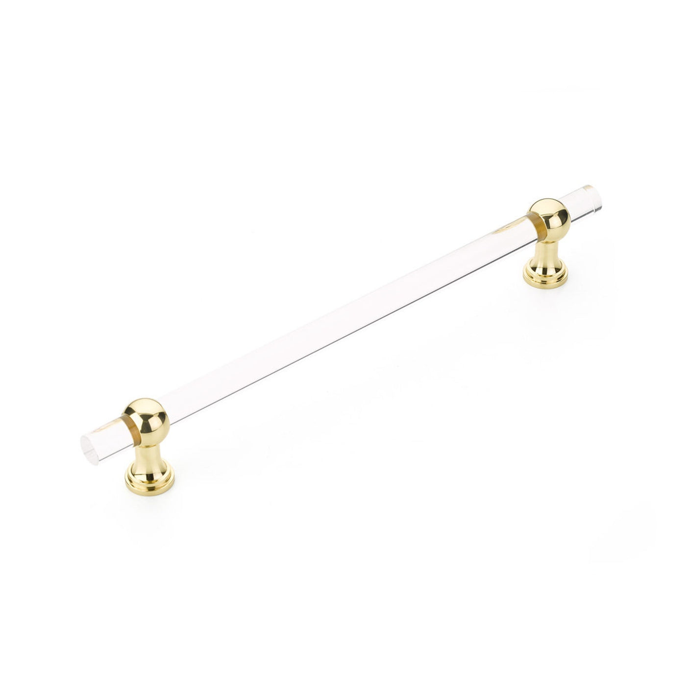 Polished Brass and Lucite "Gleam" Cabinet Knobs and Drawer Pulls (Adjustable) - Forge Hardware Studio