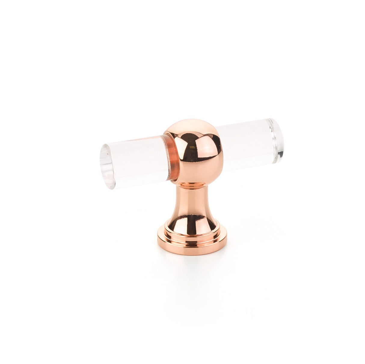 Polished Copper and Lucite "Gleam" Cabinet Knobs and Drawer Pulls (Adjustable) - Forge Hardware Studio