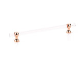 Polished Copper and Lucite "Gleam" Cabinet Knobs and Drawer Pulls (Adjustable) - Forge Hardware Studio