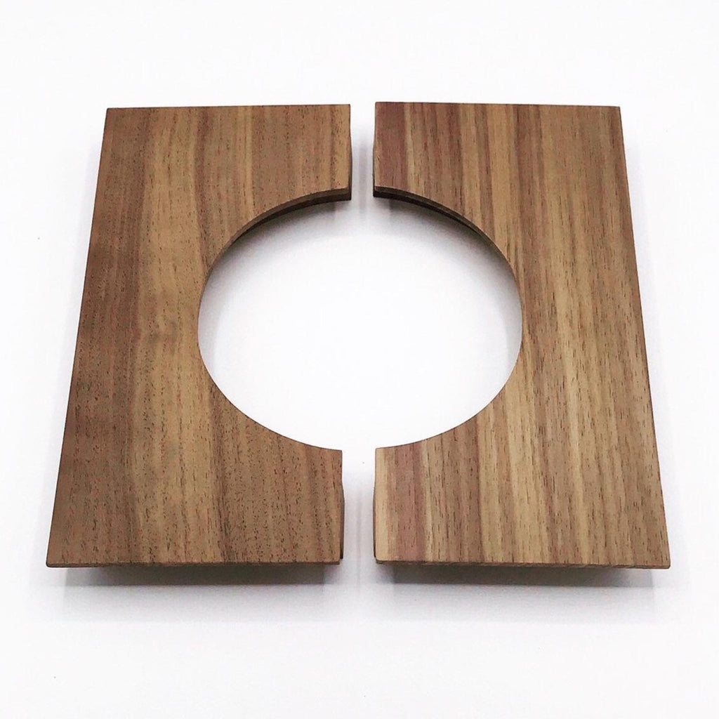 Wood Drawer Handle - Mid-century Modern Half-Square Wood Pull - Forge Hardware Studio