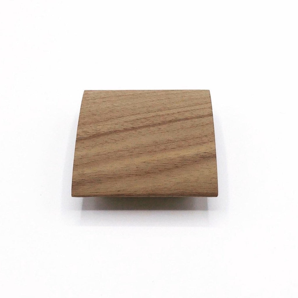 Wood Cabinet Knob Squared Mid-century Modern Hardware - Forge Hardware Studio