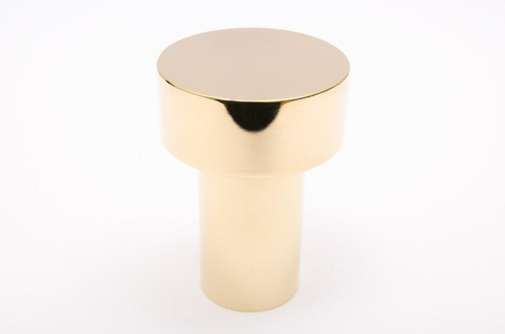Modern "Dot" Round Wall Hook in Polished Brass - Forge Hardware Studio