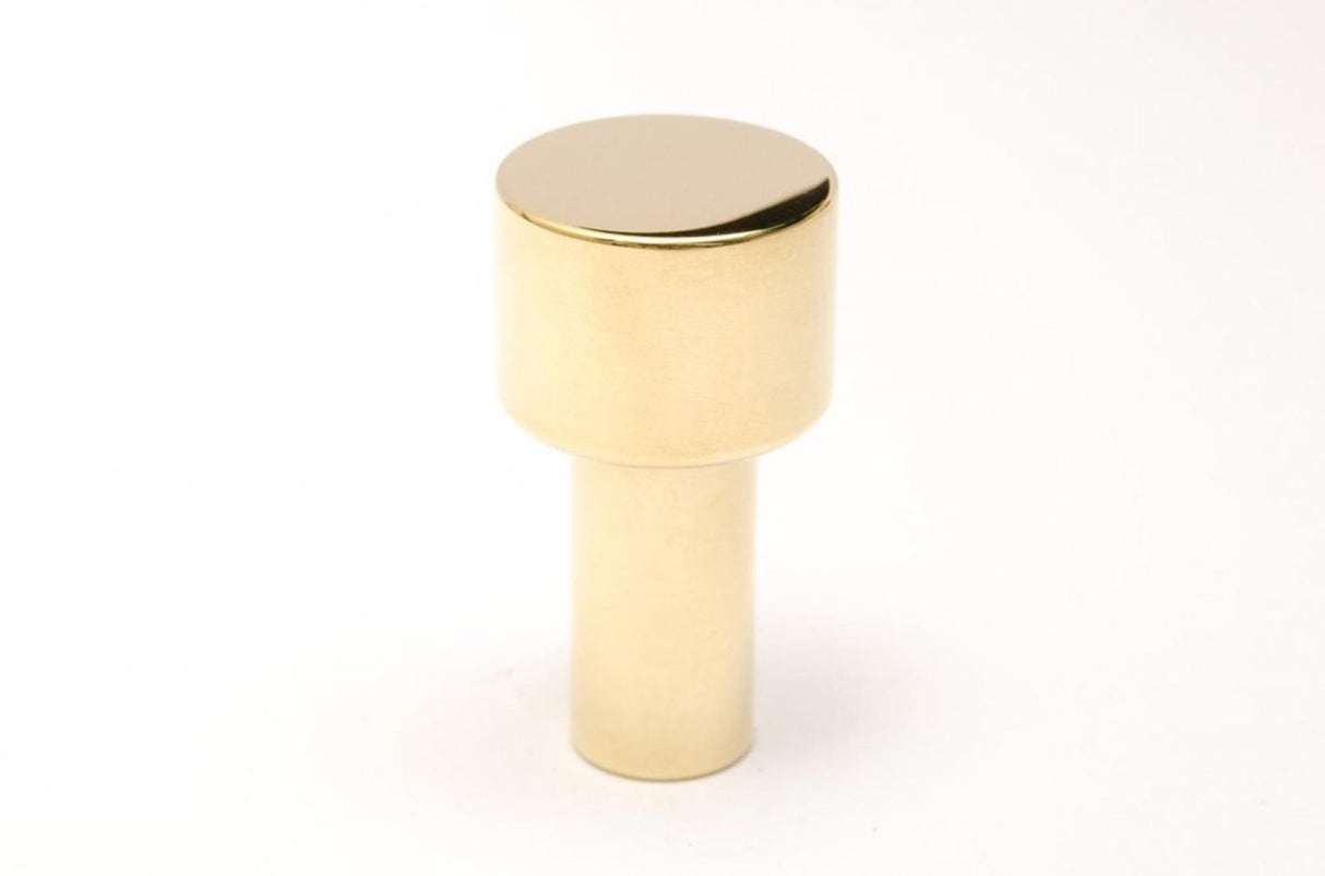 Modern "Dot" Round Wall Hook in Polished Brass - Forge Hardware Studio