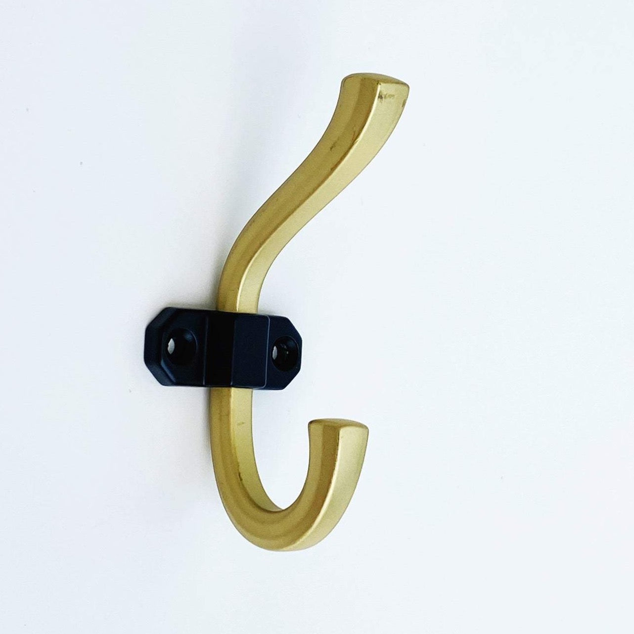 Modern Rem Brass and Black Wall Coat and Hat Hook – Forge