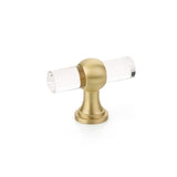 Brushed Brass and Lucite "Gleam" Cabinet Knobs and Drawer Pulls (Adjustable) - Forge Hardware Studio