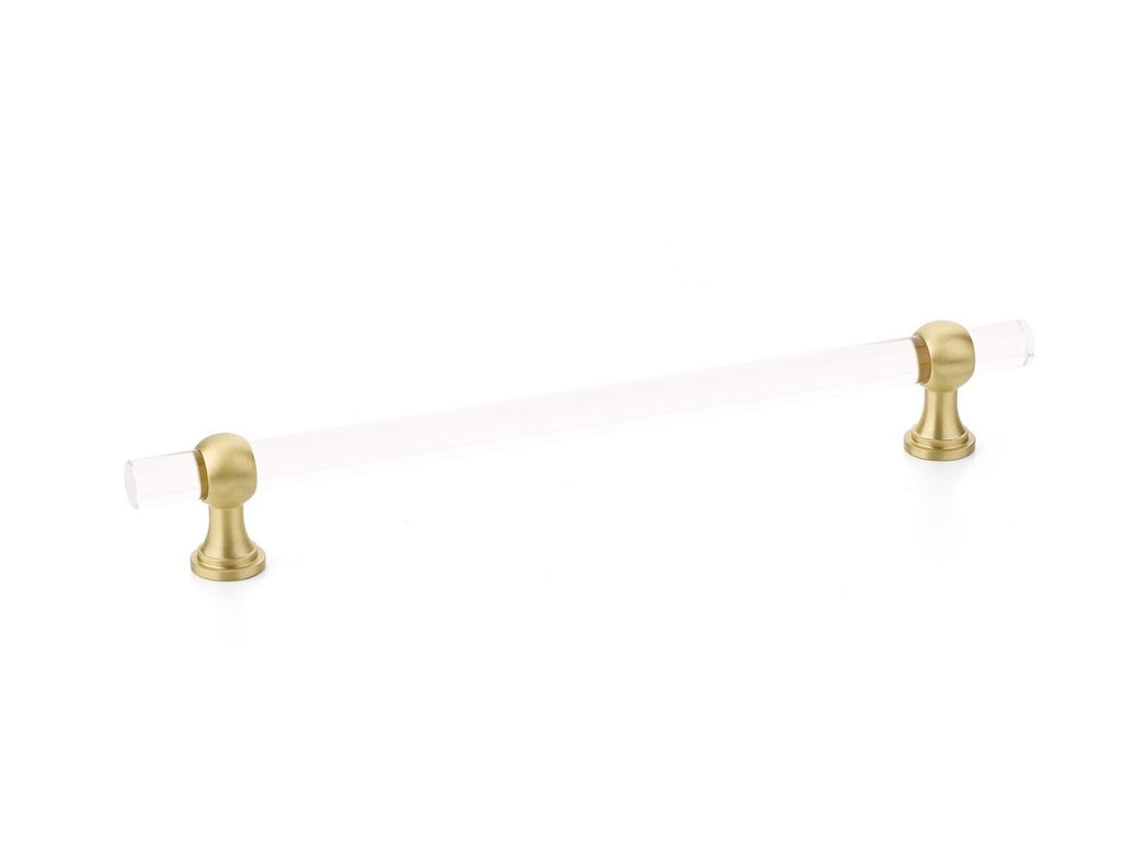 Brushed Brass and Lucite "Gleam" Cabinet Knobs and Drawer Pulls (Adjustable) - Forge Hardware Studio
