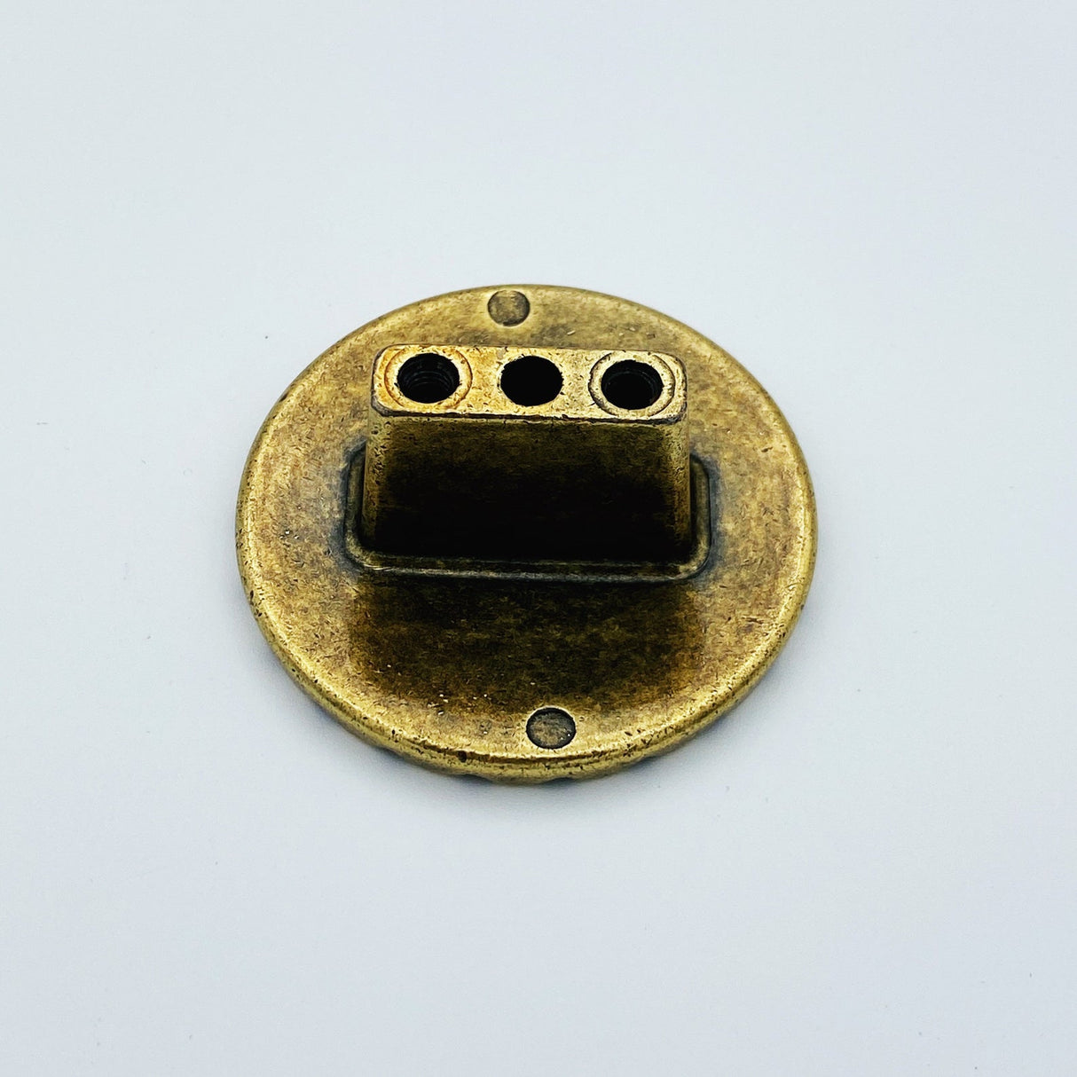 Reeded Antique Brass "Daisy" Round Cabinet Knob - Forge Hardware Studio