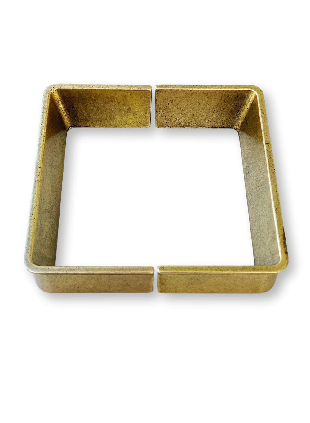 Palma Aged Brass Half-Square Drawer Handles - Forge Hardware Studio