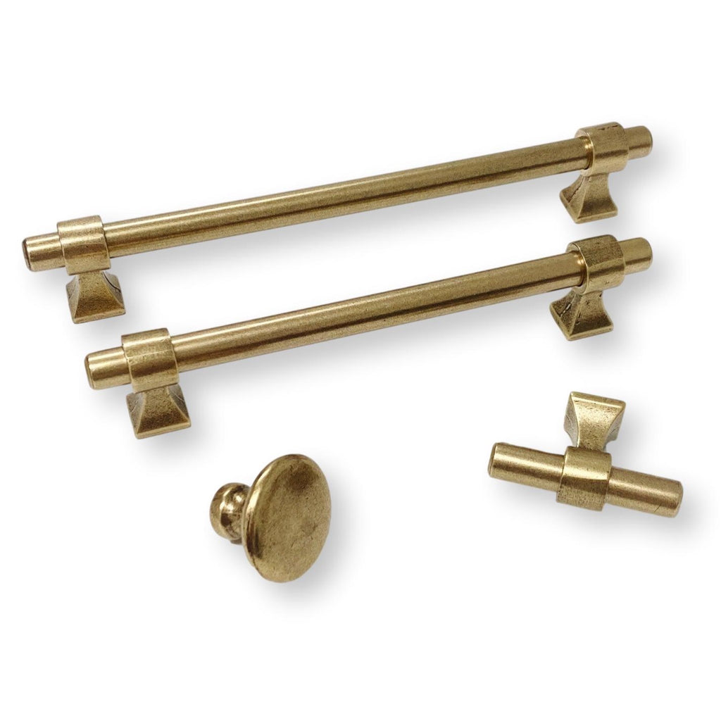 Cabinet Pulls Plama - Brushed Brass Pure Copper
