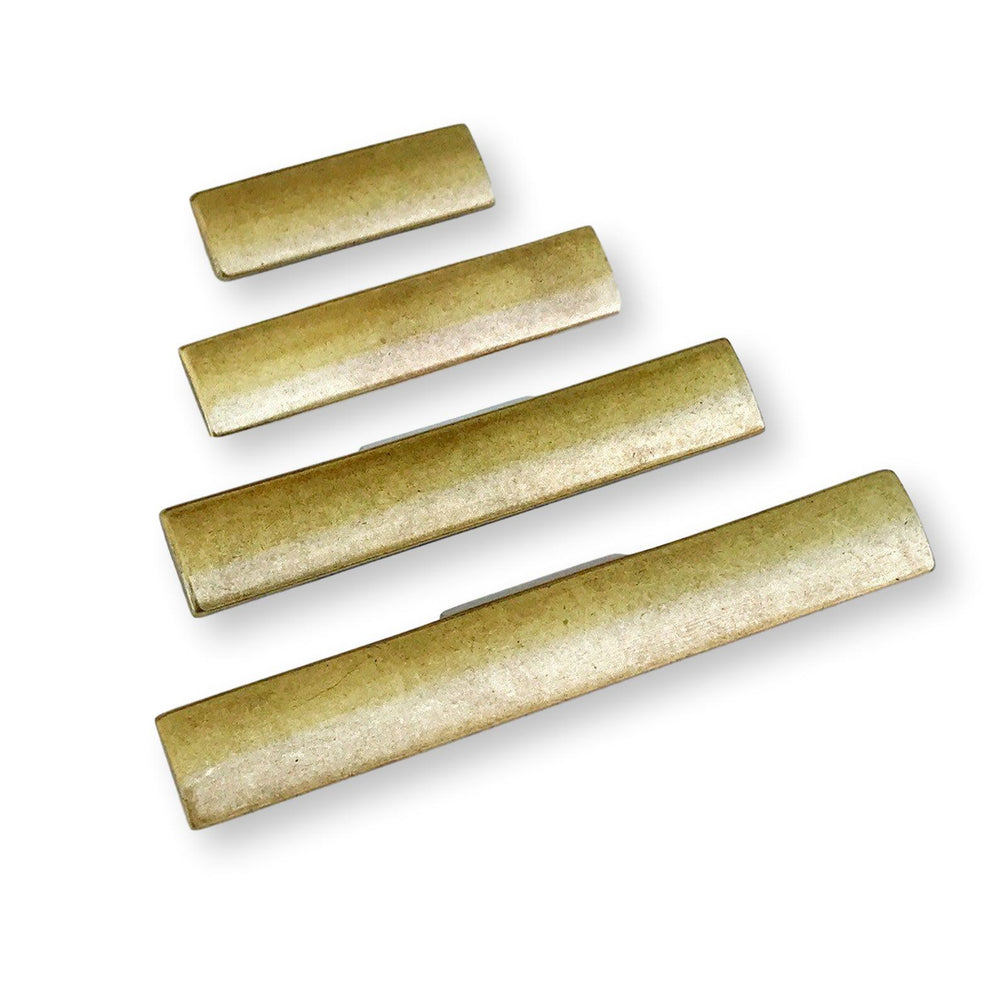 Rectangular "Dara" Aged Brass Drawer Pulls - Cabinet Handles - Forge Hardware Studio
