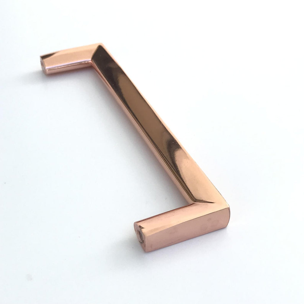 Polished Copper "Trane" Drawer Pulls and Knob - Forge Hardware Studio