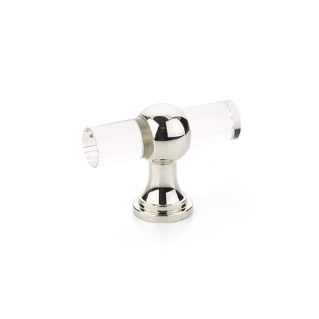 Polished Nickel and Lucite "Gleam" Cabinet Knobs and Drawer Pulls (Adjustable) - Forge Hardware Studio
