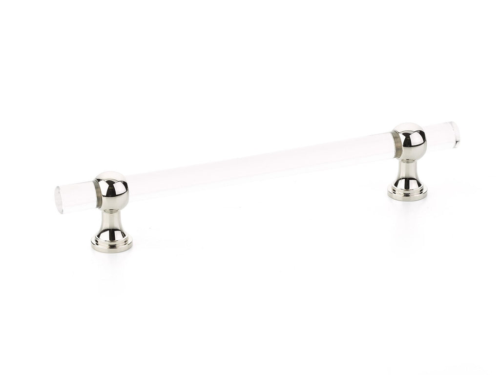 Polished Nickel and Lucite "Gleam" Cabinet Knobs and Drawer Pulls (Adjustable) - Forge Hardware Studio
