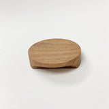 Wood Cabinet Knobs ""Slanted" Round Mid-century Modern Hardware - Forge Hardware Studio