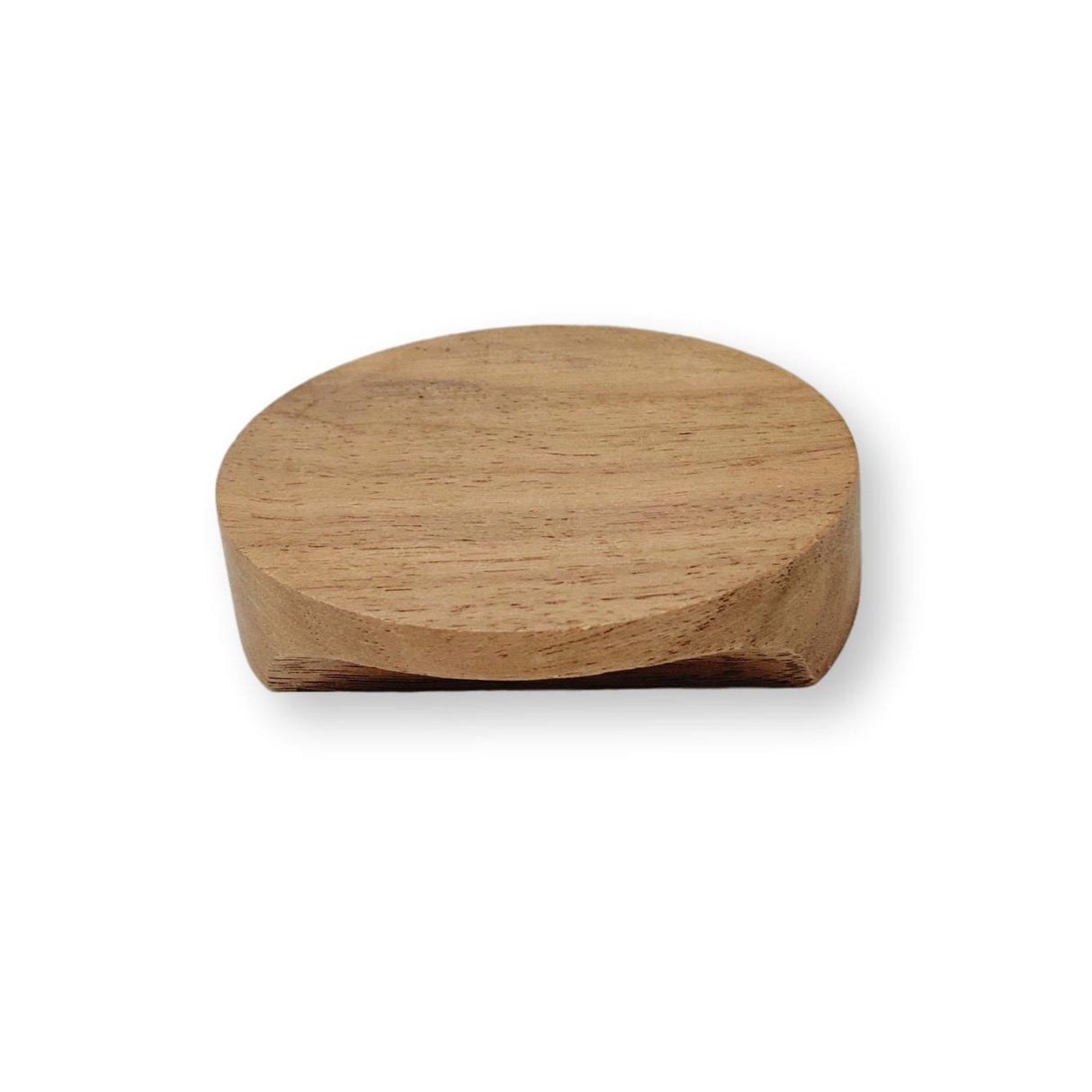 Wood Cabinet Knobs ""Slanted" Round Mid-century Modern Hardware - Forge Hardware Studio