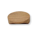 Wood Cabinet Knobs ""Slanted" Round Mid-century Modern Hardware - Forge Hardware Studio