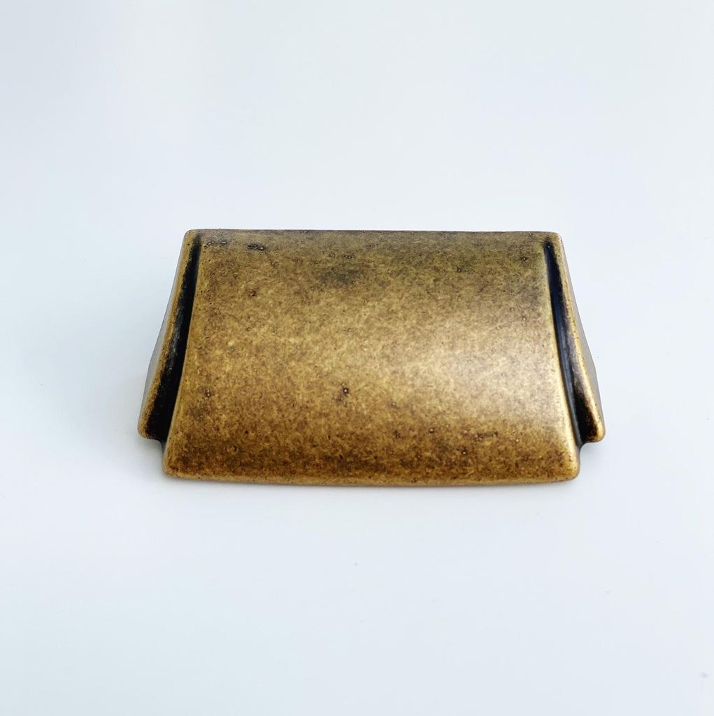 Antique Bronze "Ella" Cup Drawer Pull - Forge Hardware Studio