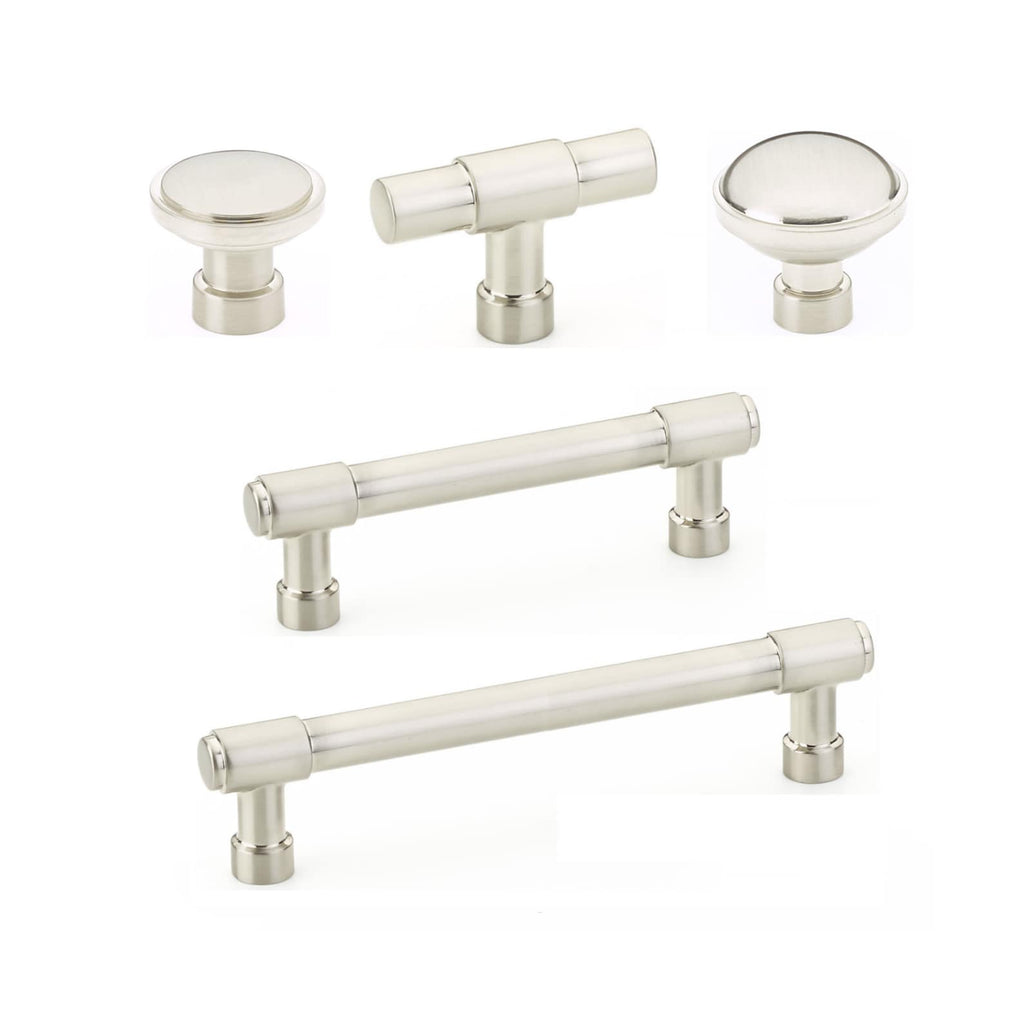 Satin Nickel "Industry" Cabinet Knobs and Drawer Pulls - Forge Hardware Studio