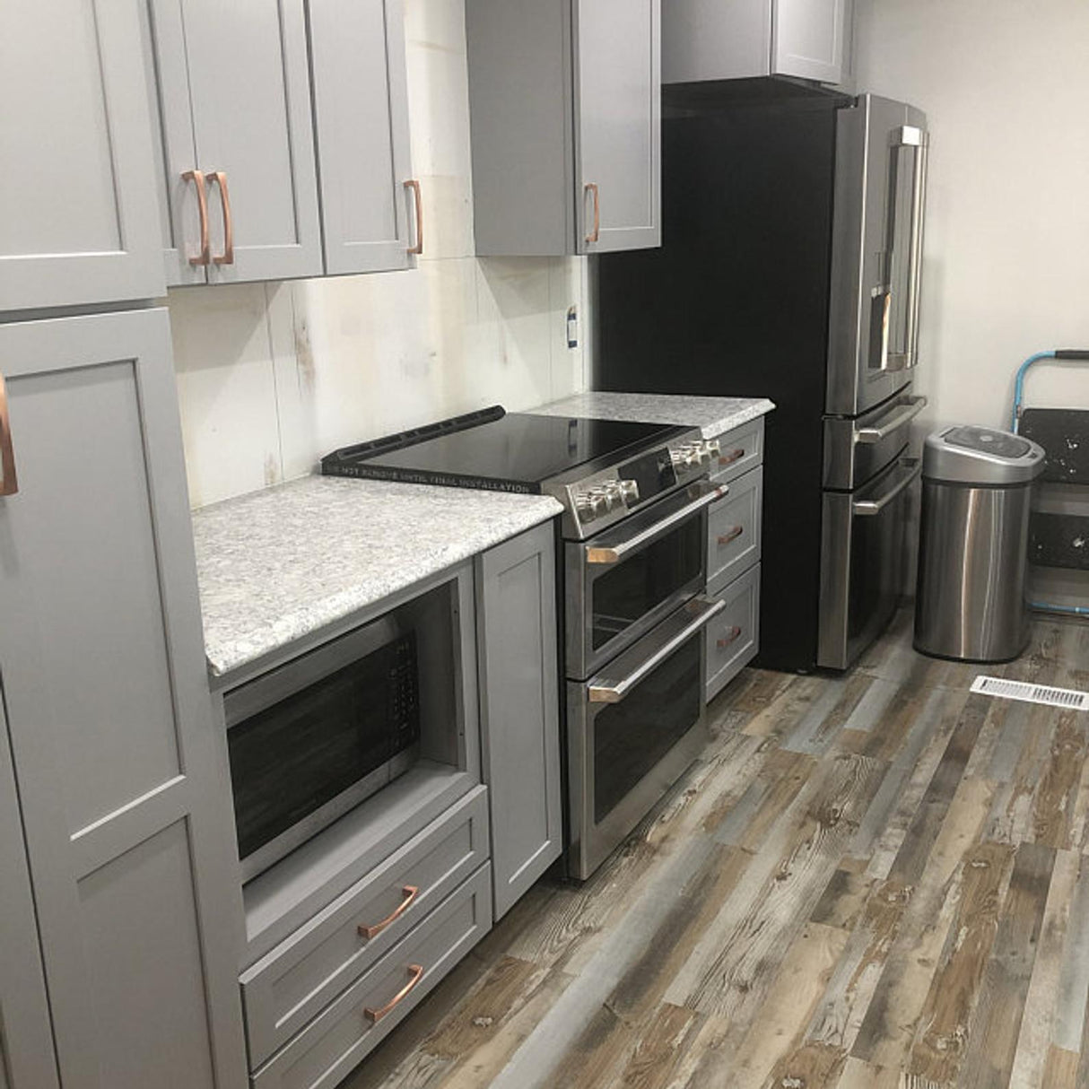 Satin Copper "Kent" Drawer Pulls and Knob - Forge Hardware Studio