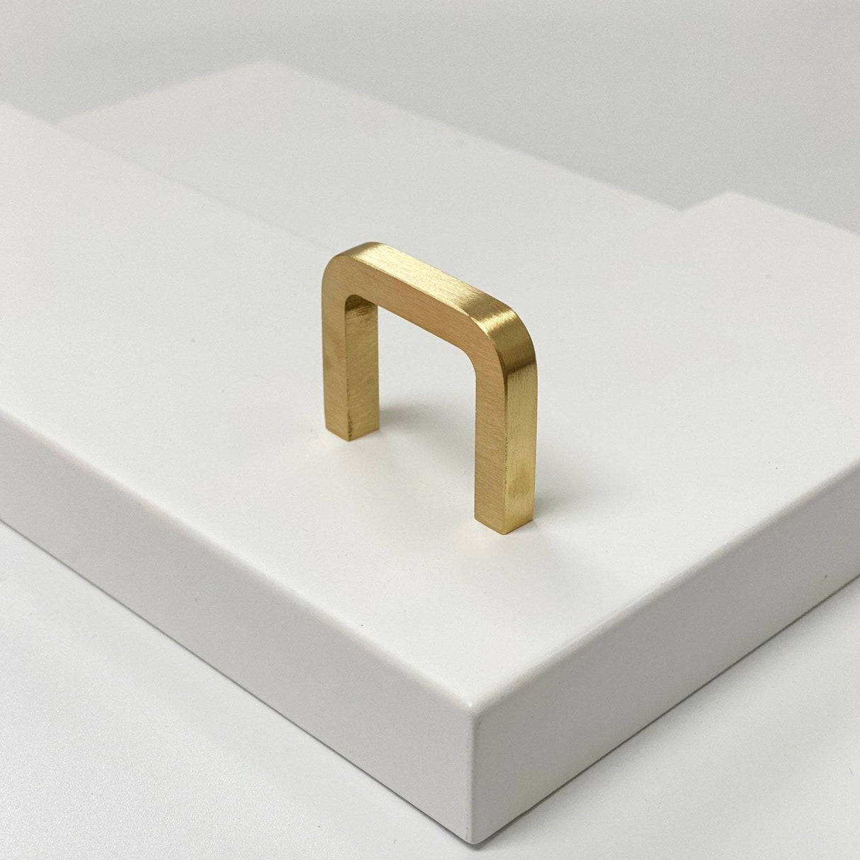 Unlacquered Brushed Brass "Lumia" Cabinet Knobs and Drawer Pulls - Forge Hardware Studio