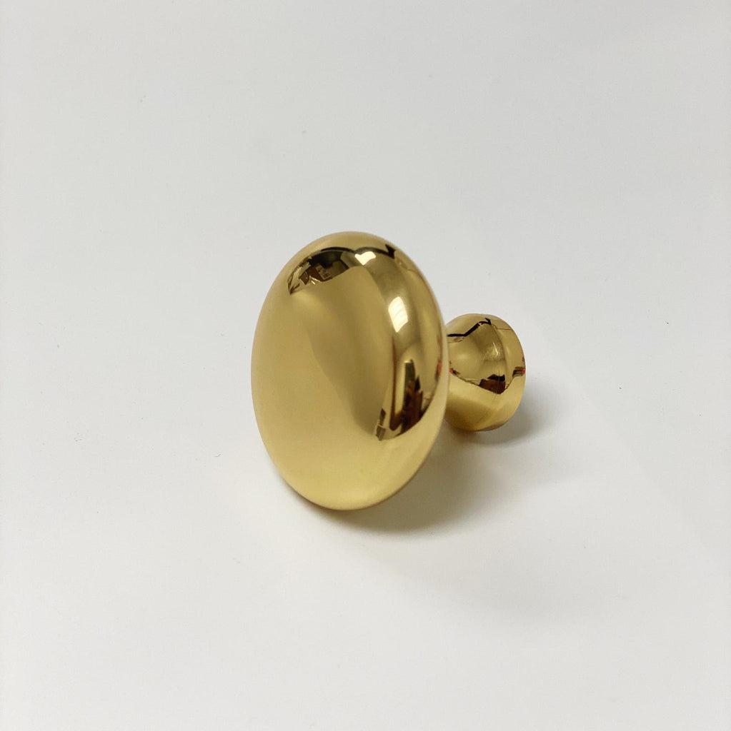 Unlacquered Brass "Heritage" Round Cabinet Knob - Forge Hardware Studio