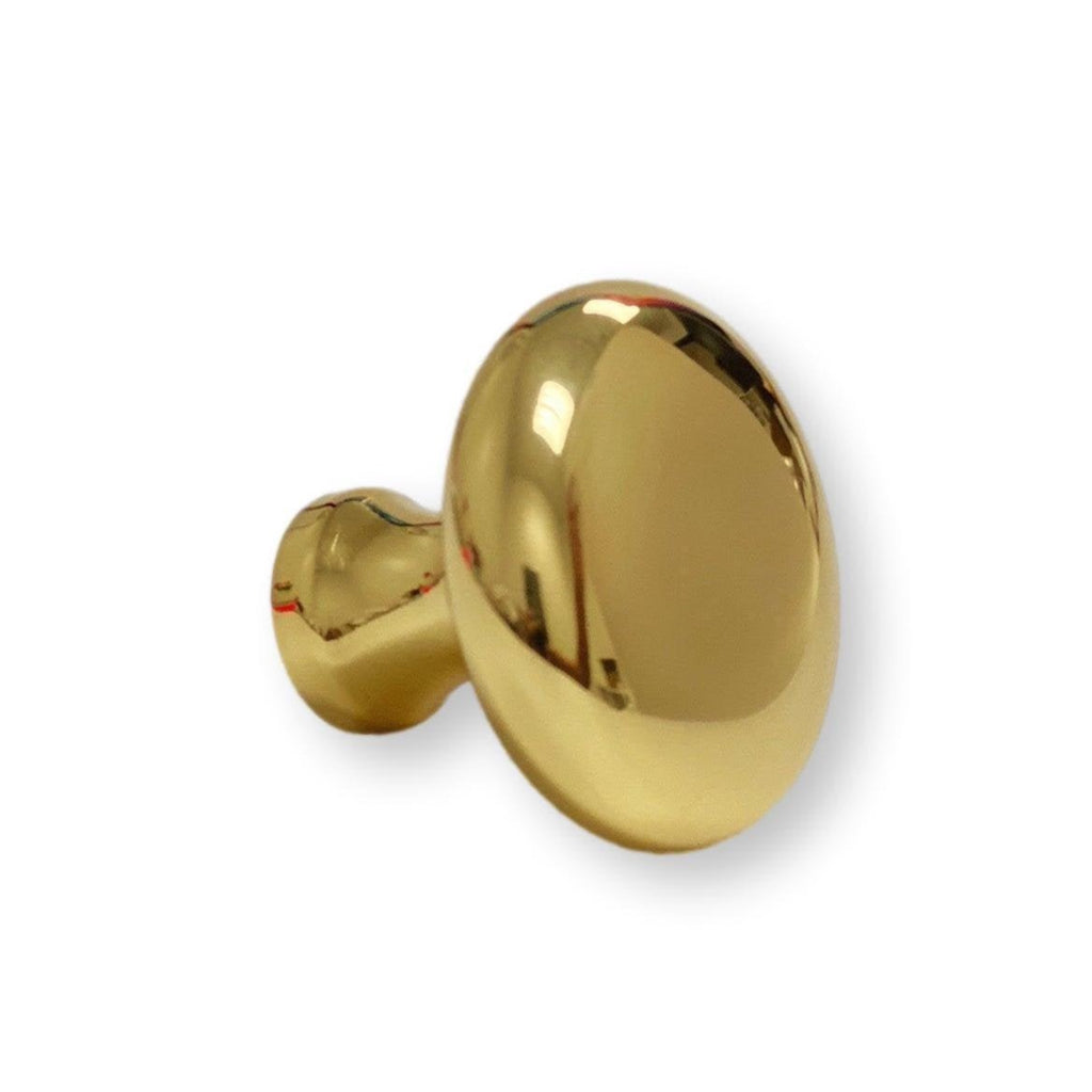 Polished Brass "Heritage" Round Cabinet Knob - Forge Hardware Studio