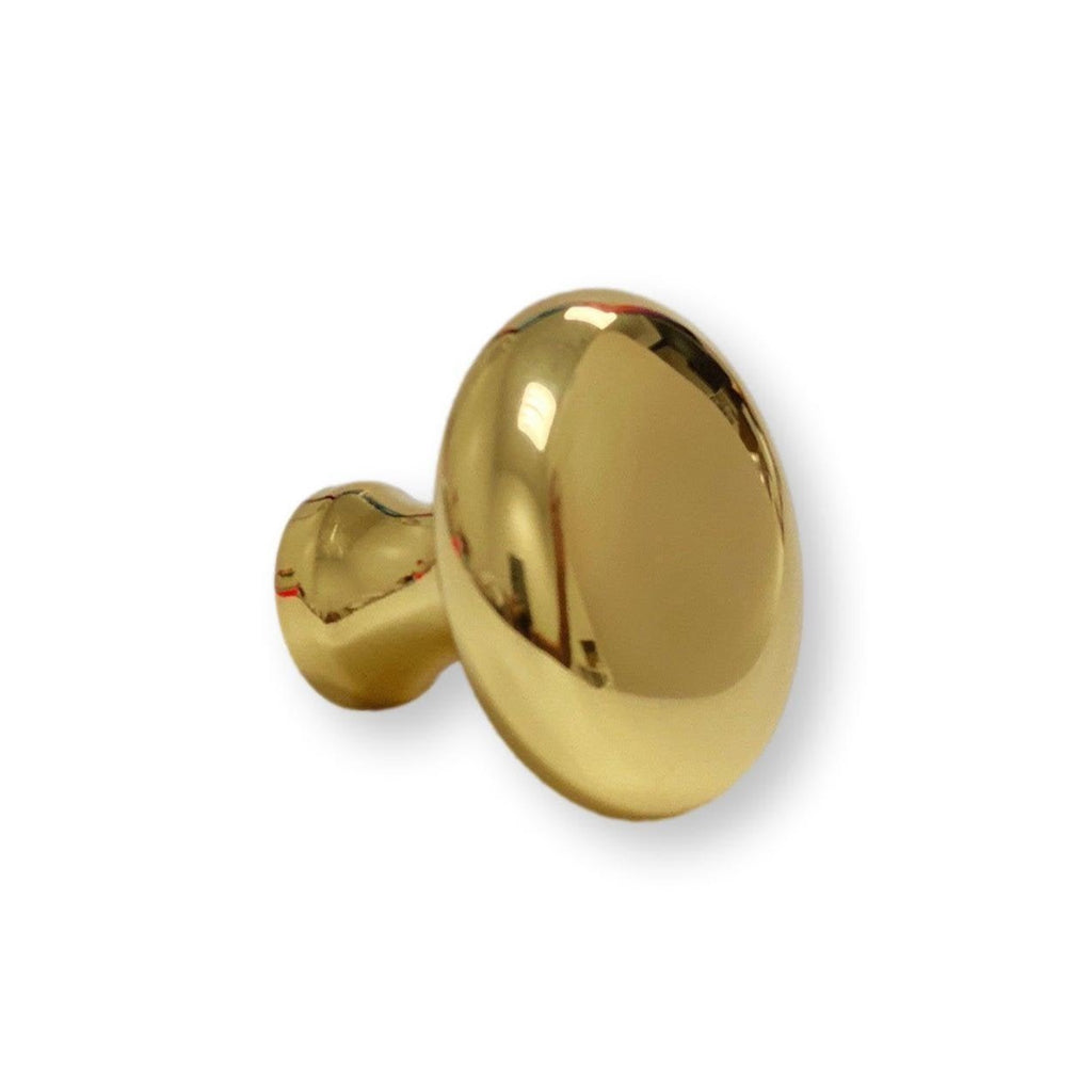 Unlacquered Brass "Heritage" Round Cabinet Knob - Forge Hardware Studio