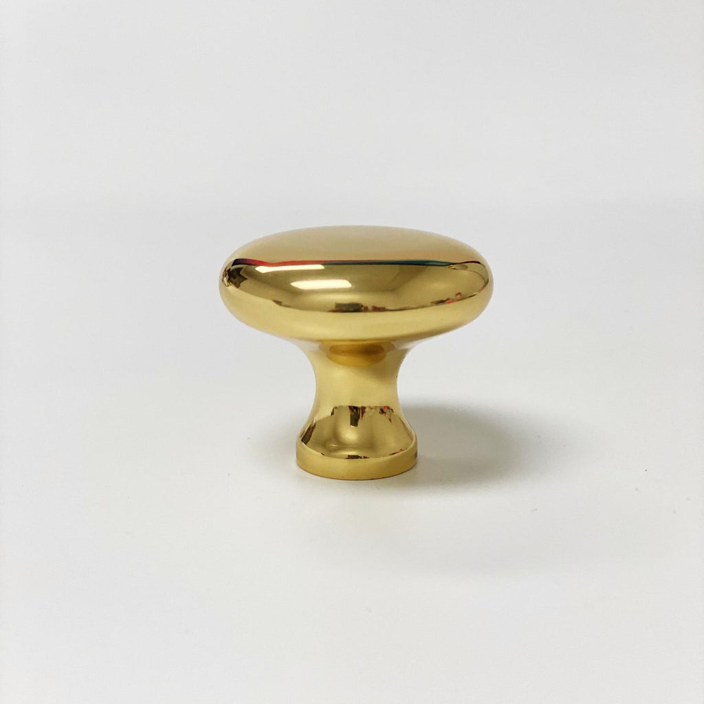 Unlacquered Brass "Heritage" Round Cabinet Knob - Forge Hardware Studio