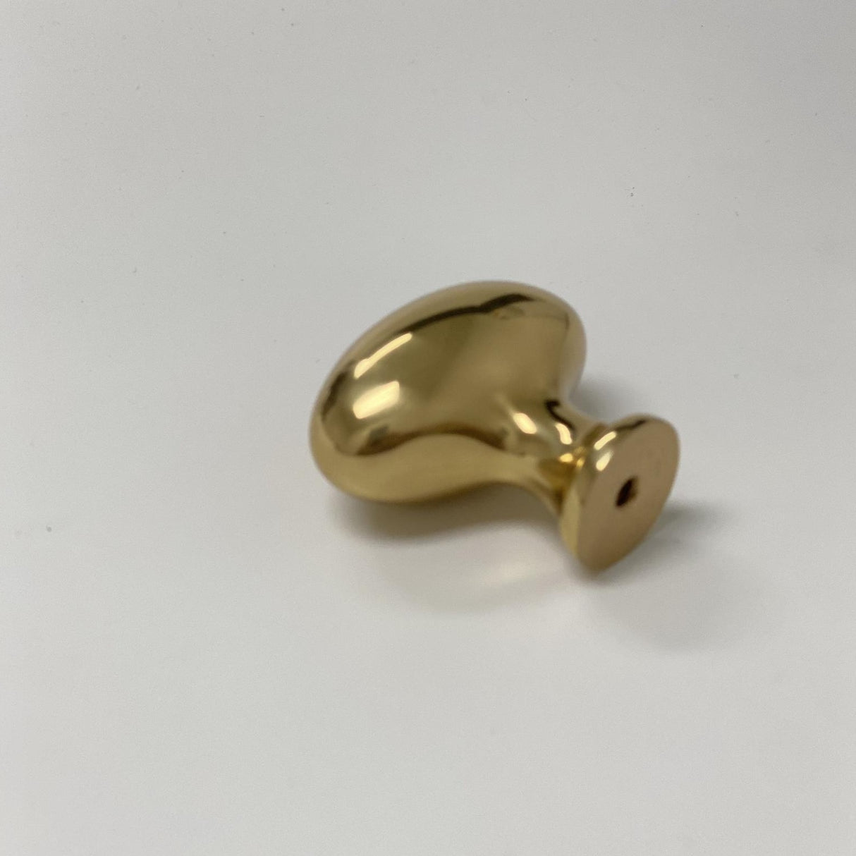 Polished Brass "Heritage" Oval Cabinet Knob - Forge Hardware Studio