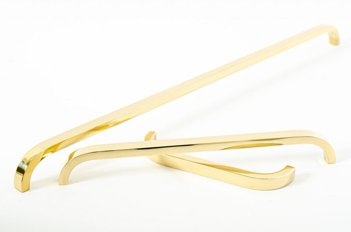 Polished Unlacquered Brass Cabinet Drawer Pulls and Closet Handles - Forge Hardware Studio