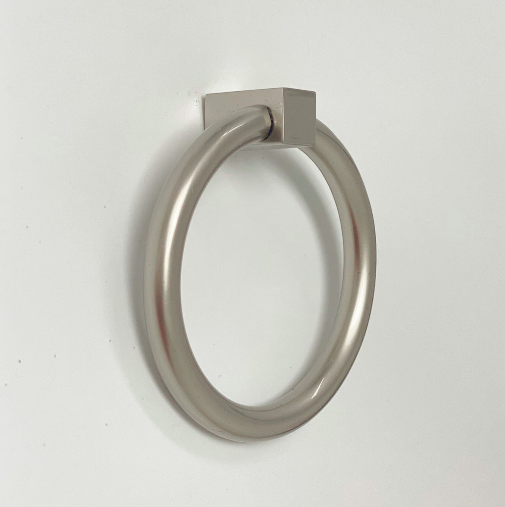 Zimi Round Ring Pull in Satin Nickel - Forge Hardware Studio