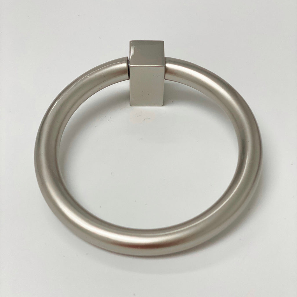 Zimi Round Ring Pull in Satin Nickel - Forge Hardware Studio