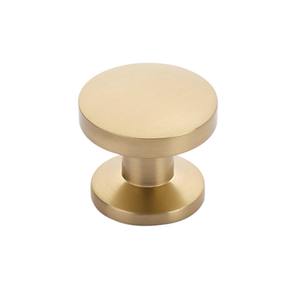 Square "Milli" Satin Brass Cabinet Knobs and Drawer Pulls - Forge Hardware Studio